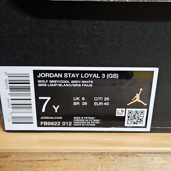 Nike Jordan Stay Loyal 3 GS Wolf Cool Grey White Basketball Shoes FB9922 012 - Picture 12 of 12